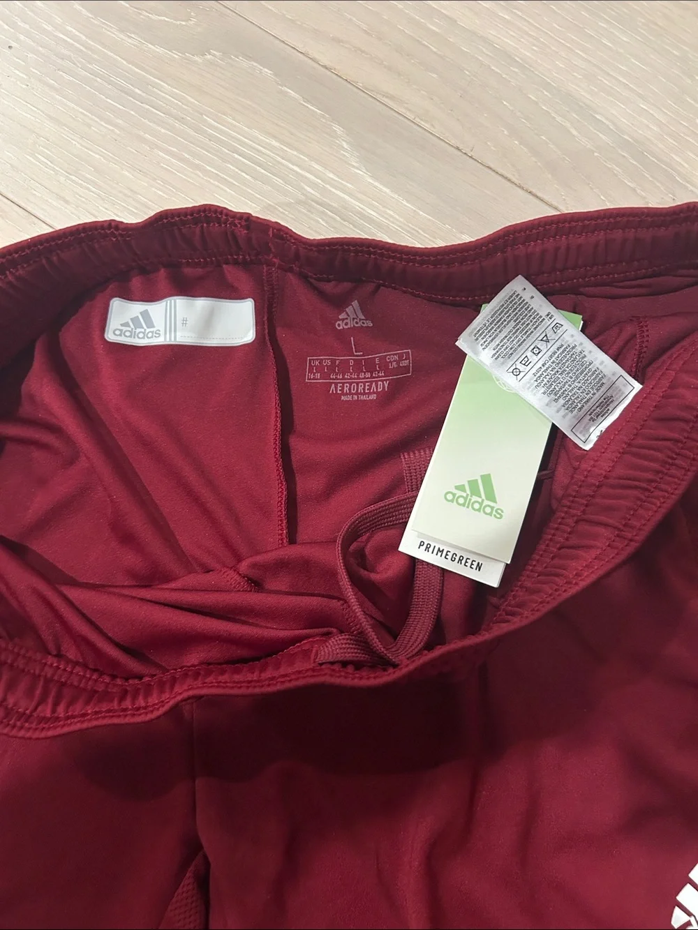 adidas Burgundy Shorts with White Accents